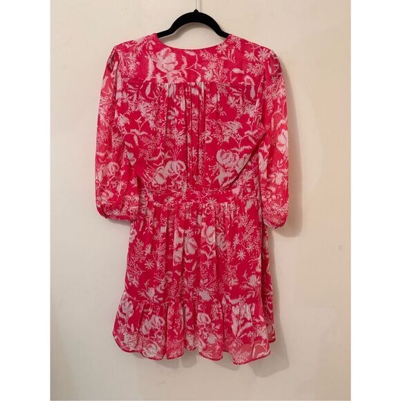 ba&sh Ulia Crossover Dress Rose Pink M NEW - Picture 2 of 6